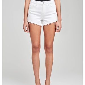 L’agence High Waisted Ryland White Shorts